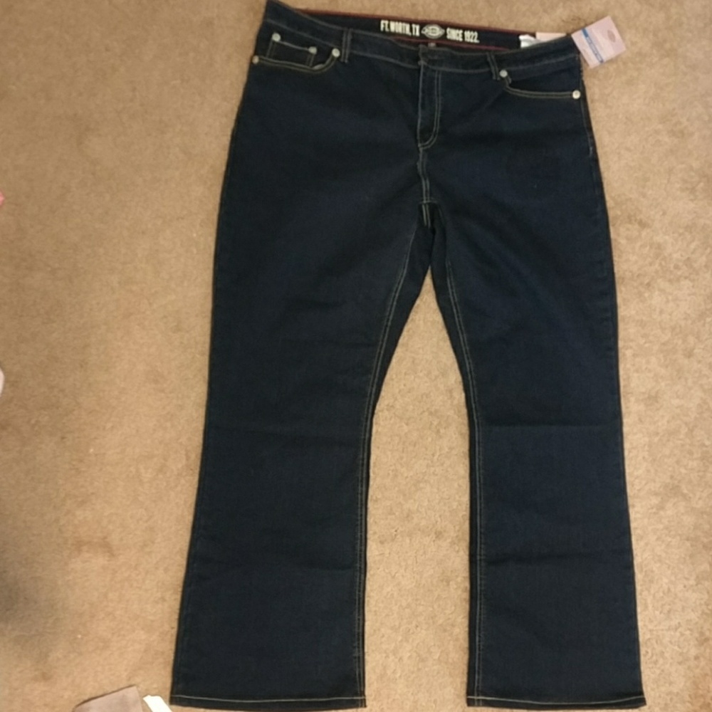 Dickies darkwash jeans relaxed fit boot cut